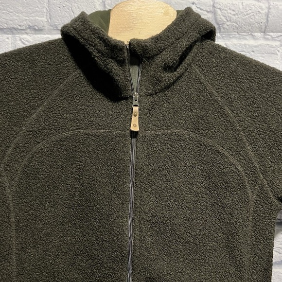 Fjallraven Women Kaitum Fleece Deep Forest Green Full Zip Hoodie Jacket Sz Large - Picture 1 of 5